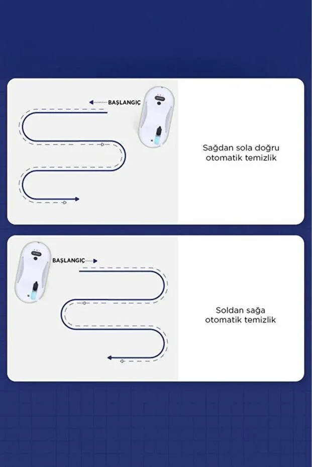 Torima Cam Silme Temizleme Robotu Uzaktan Kumandalı Su Püskürtmeli S9 Beyaz